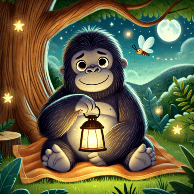 Gorillaen der lyste i mørket