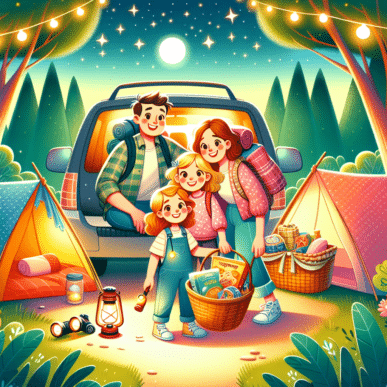 Godnathistorien Camping under stjernerne