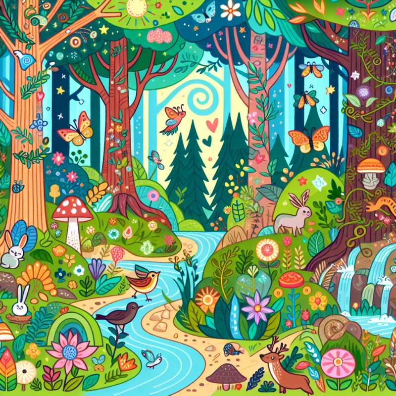 De fire årstider i eventyrskoven Godnathistorien De fire årstider i eventyrskoven