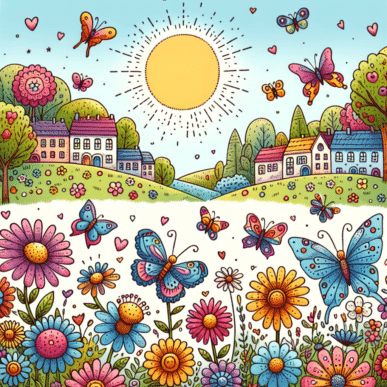 Godnathistorien Sommerfuglene i blomsterengen
