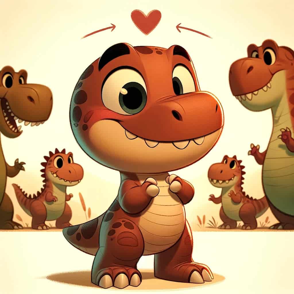 Den lille T-Rex Timmy med det store hjerte