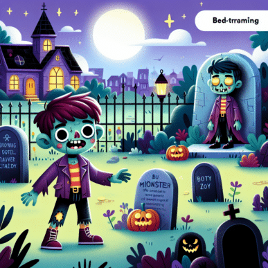Godnathistorien Zombiedrengen Zack og den mystiske kirkegård